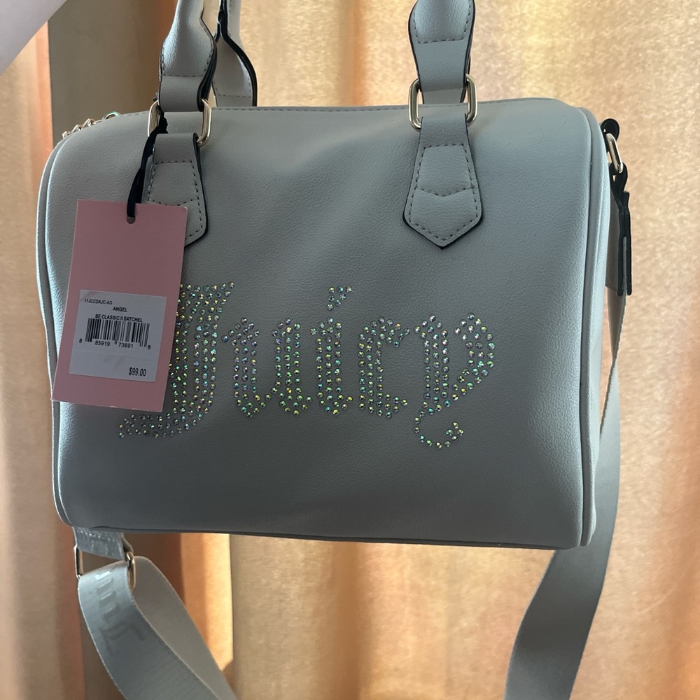 Juicy Couture White Crossbody Bag with Sparkling Logo